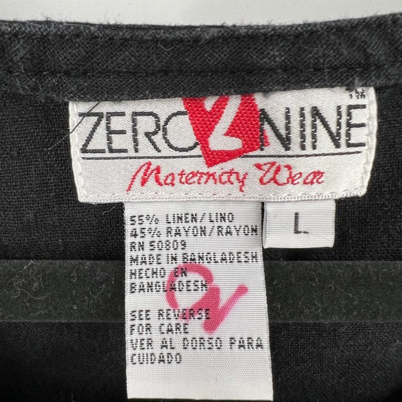 Vintage Zero Line "Maternity" Linen Embroidered Rainbow Floral Women Large - XL - Picture 3 of 9